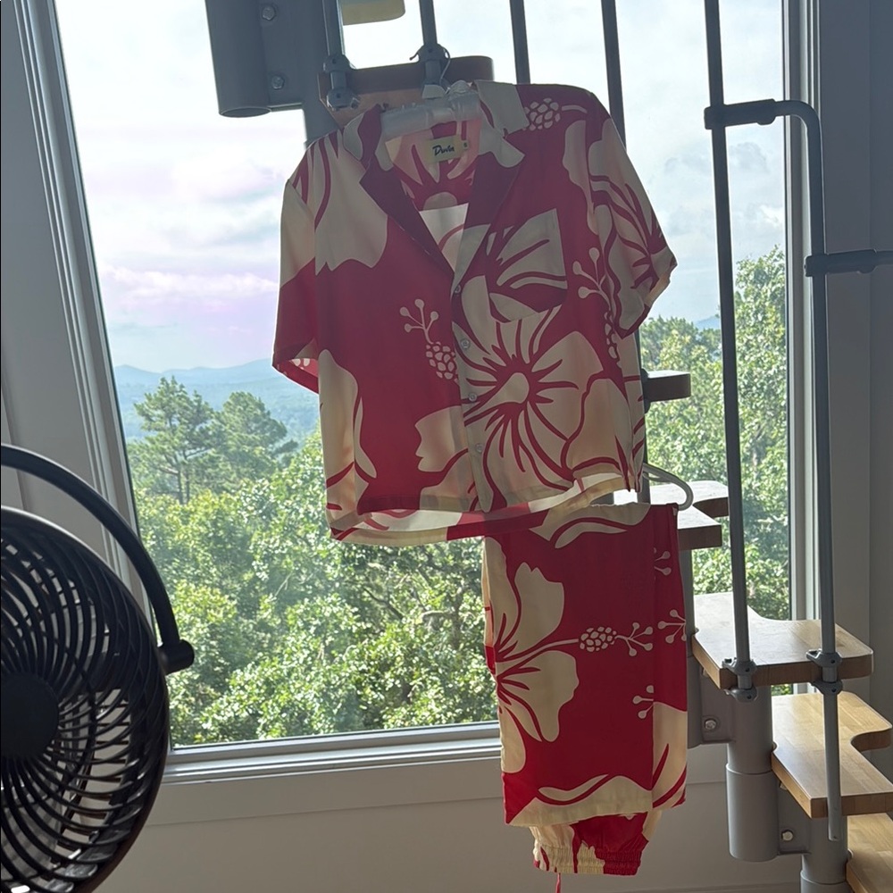Duvin Red Paradise Crop 2pc Set